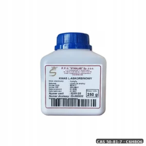 Kwas (5R)-[(1S)-1,2-Dihydroksyetylo]-3,4-Dihydroksyfuran-2(5H)-On — CAS 50-81-7 — C6H8O6 — odczynnik chemiczny